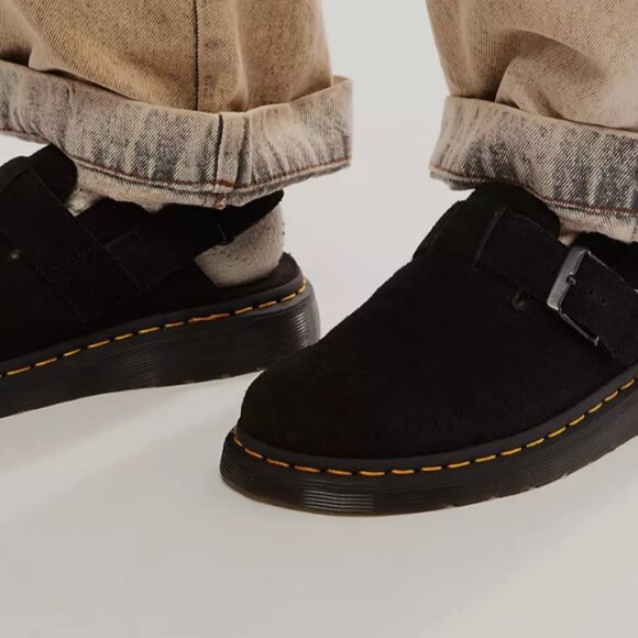 Dr. Martens Jorge II Faux Fur Lined Suede Slingback Mules MSRP$180 WARM & COMFY main image 14